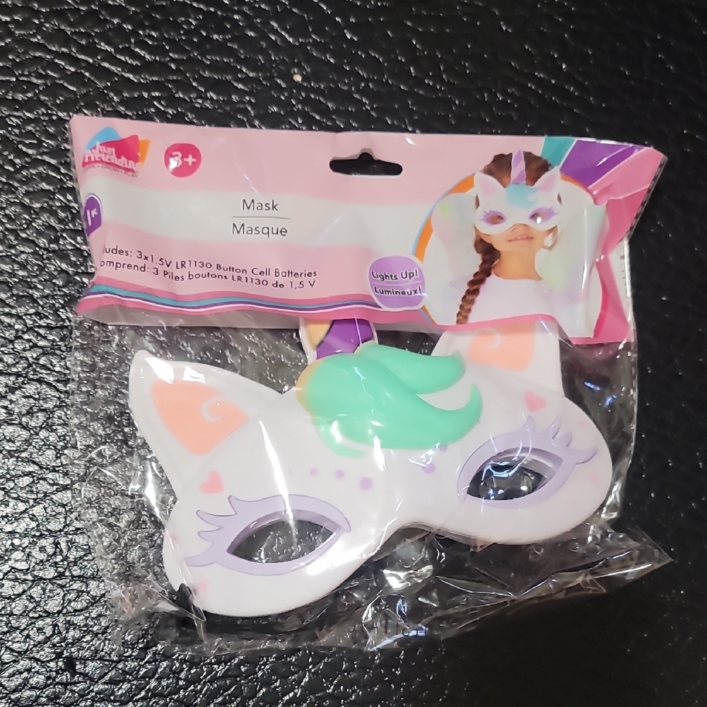 Unicorn Mask for Kids - White and Green